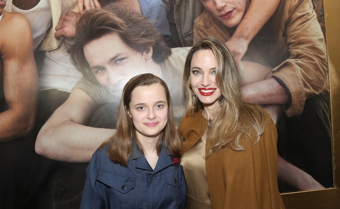 Angelina Jolie and her daughter Vivienne mark the opening night of their Broadway show 'The Outsiders' with a celebration