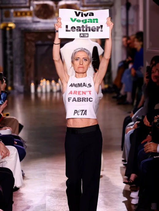 Victoria Beckham Faces PETA Protesters at Paris Fashion Week