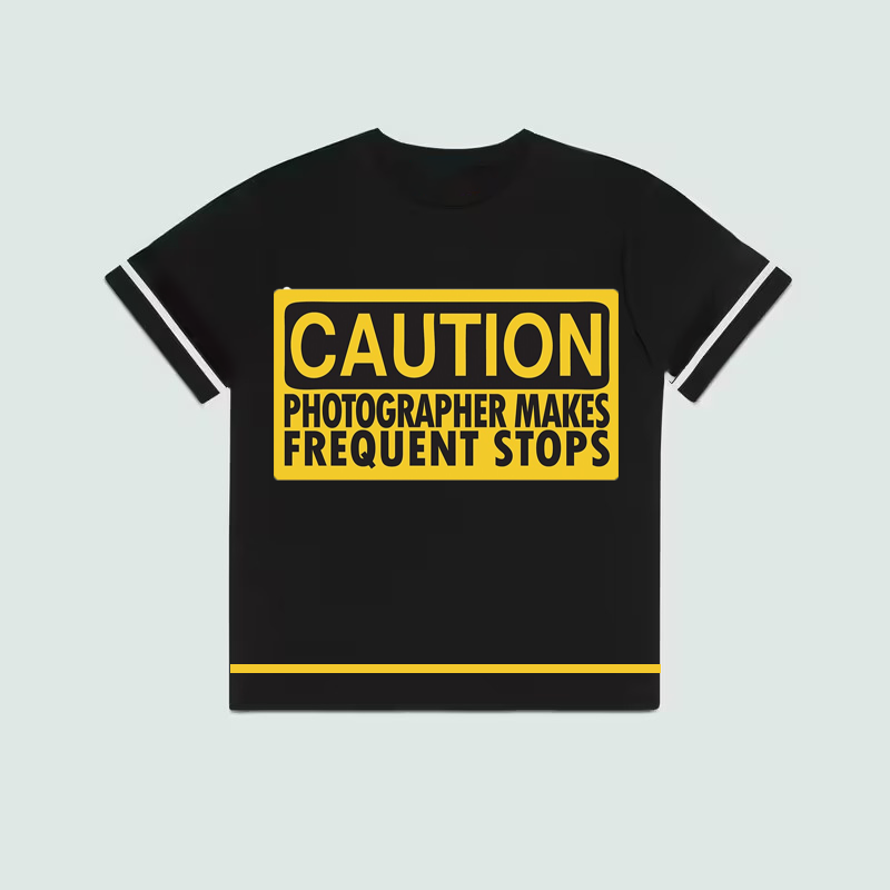Caution Photographers Makes Frequent stops Unisex t-shirt
