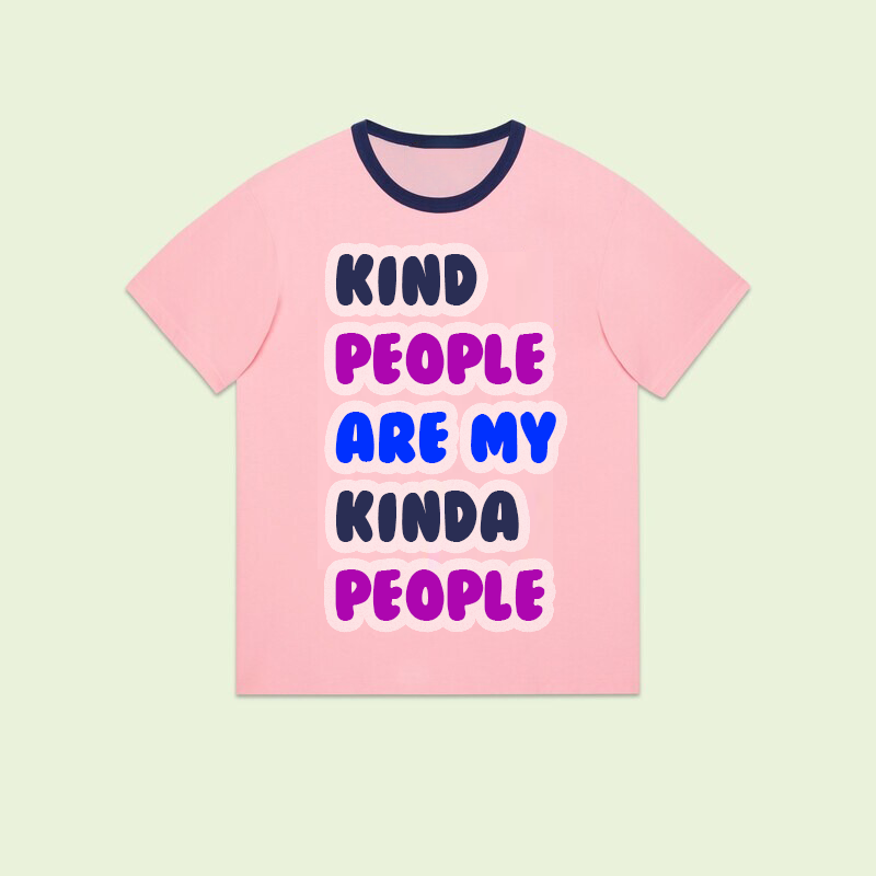 Kind people multi font color Unisex t-shirt