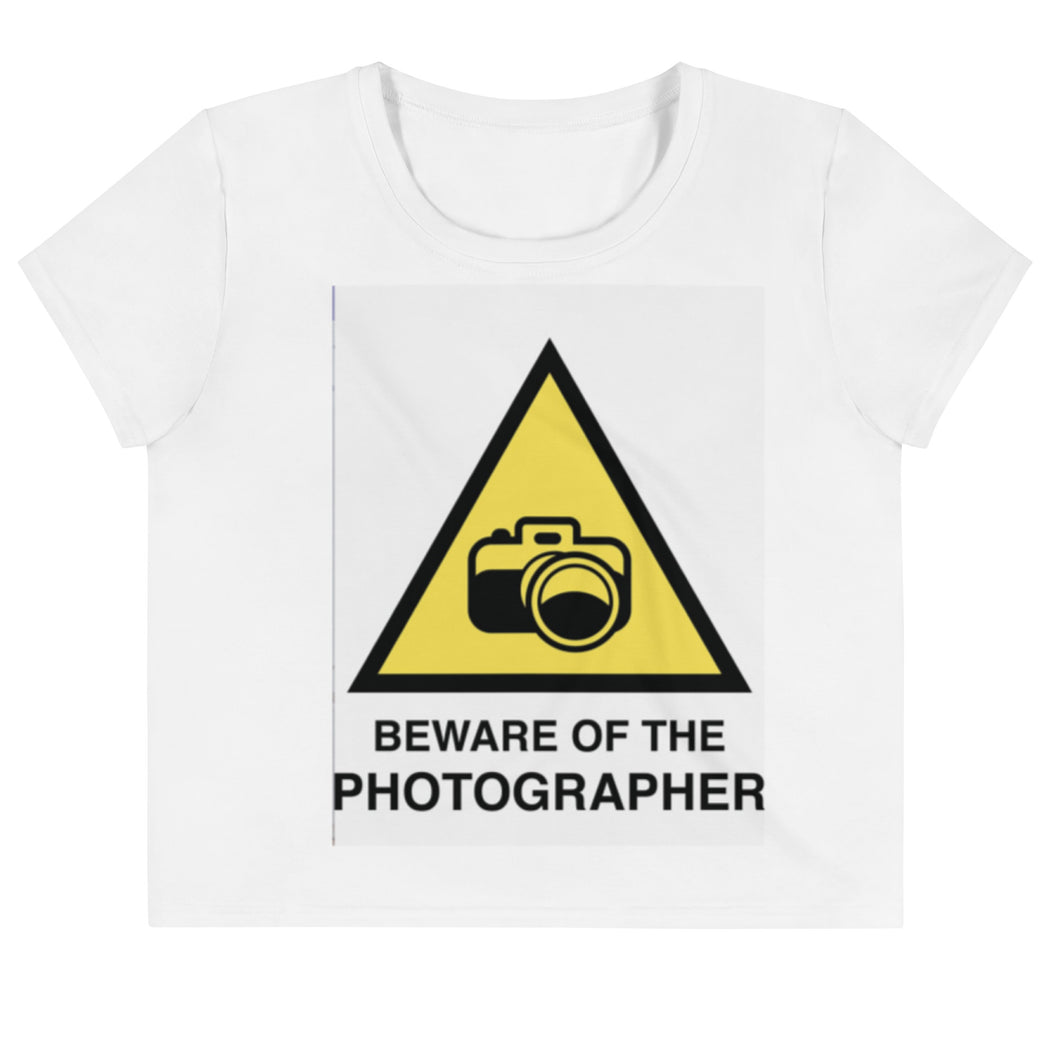 Beware of Photographer All-Over Print Crop Tee