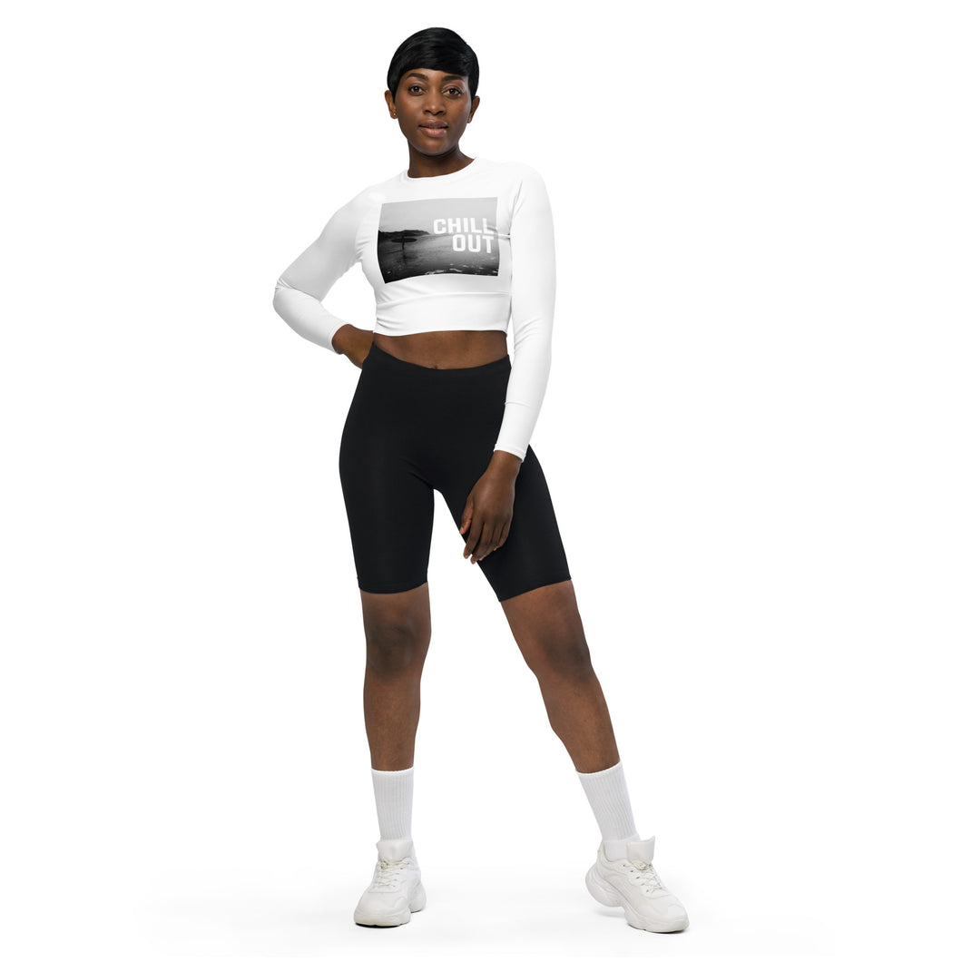 Chill Out Recycled long-sleeve crop top