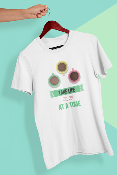 Take a cup of tea at a time Unisex t-shirt