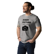 Load image into Gallery viewer, every picture tells a story  Unisex organic cotton t-shirt
