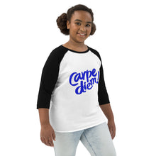 Load image into Gallery viewer, Carpe diem Youth baseball shirt
