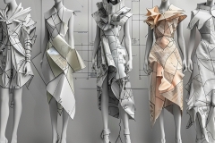 Virtual fashion design creating avant garde outfits in digital studios innovative and stylish