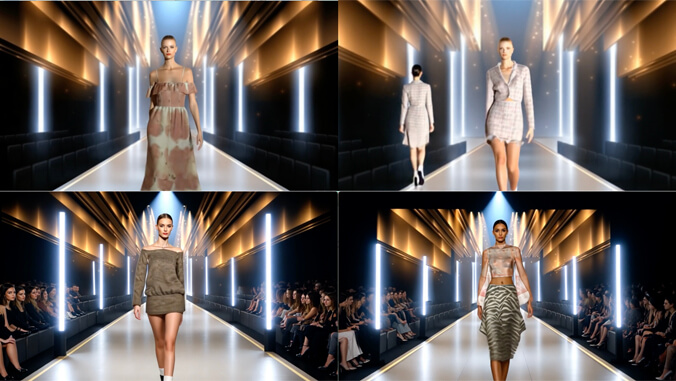 Students used AI and 3D software to create lifelike fashion designs.